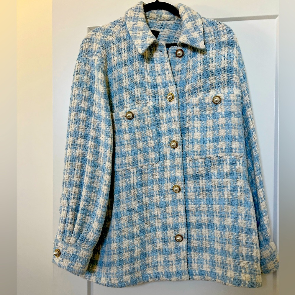 Zara oversized shirt jacket